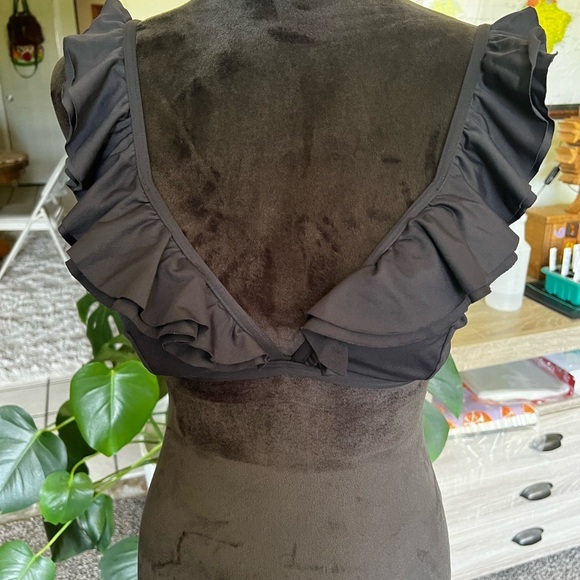 Michael Kors Other - Michael Kors Black Ruffle Bikini Top